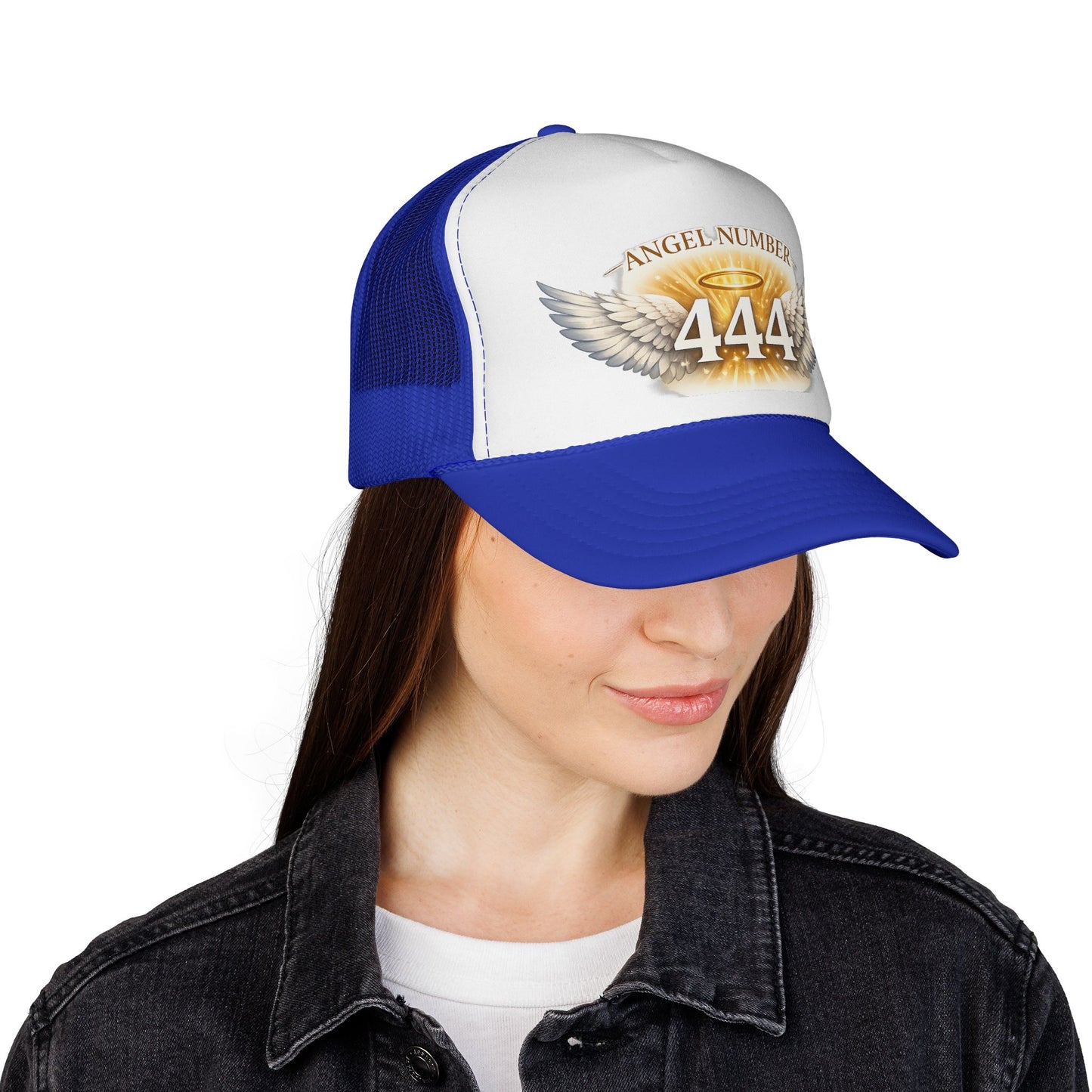 Angel Number 444 Spiritual Winged Halo Trucker Cap