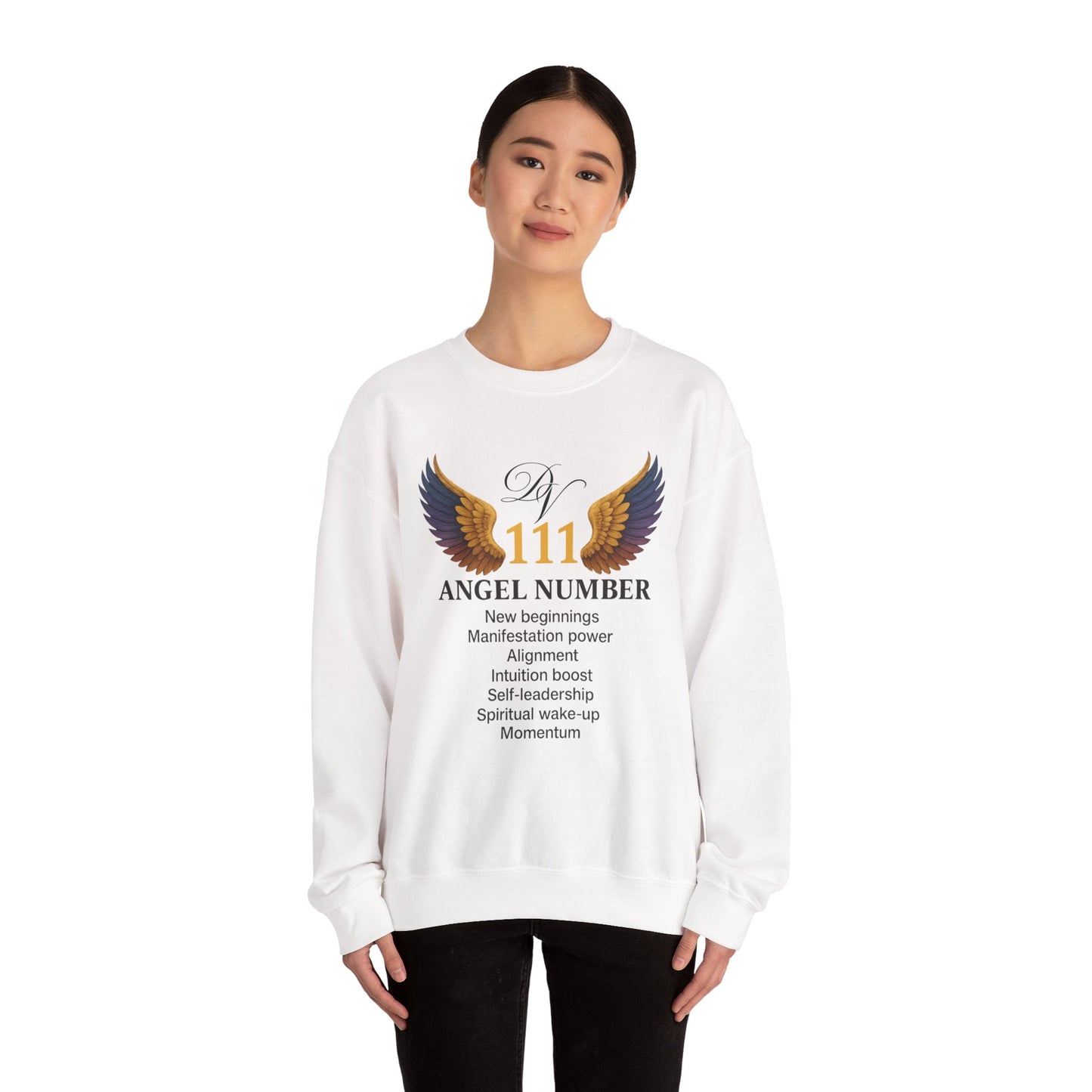 Angel Number 111 Spiritual Awakening Crewneck Manifestation & Alignment
