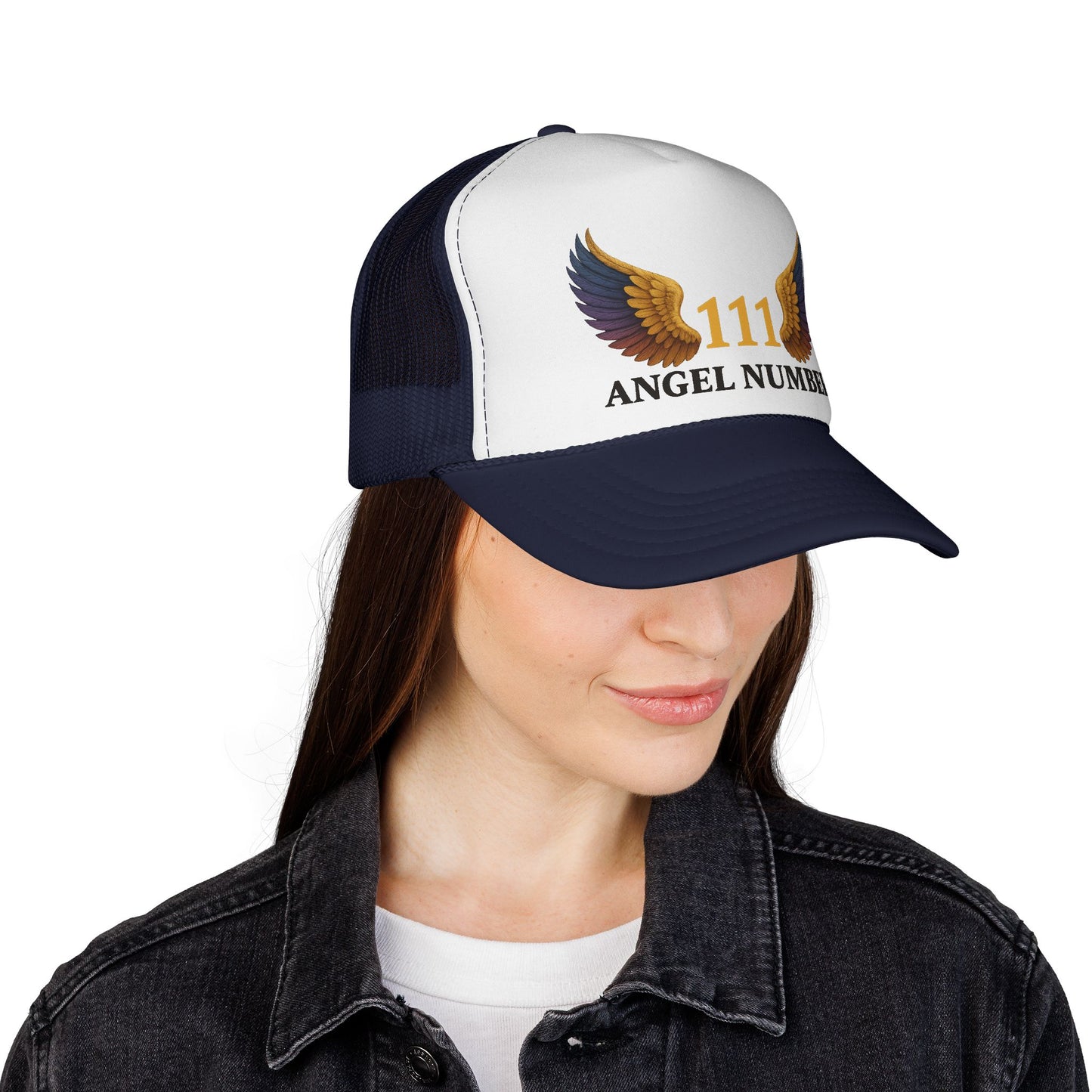 Trucker Cap 111 Angel Number Wings Spiritual Mesh Hat