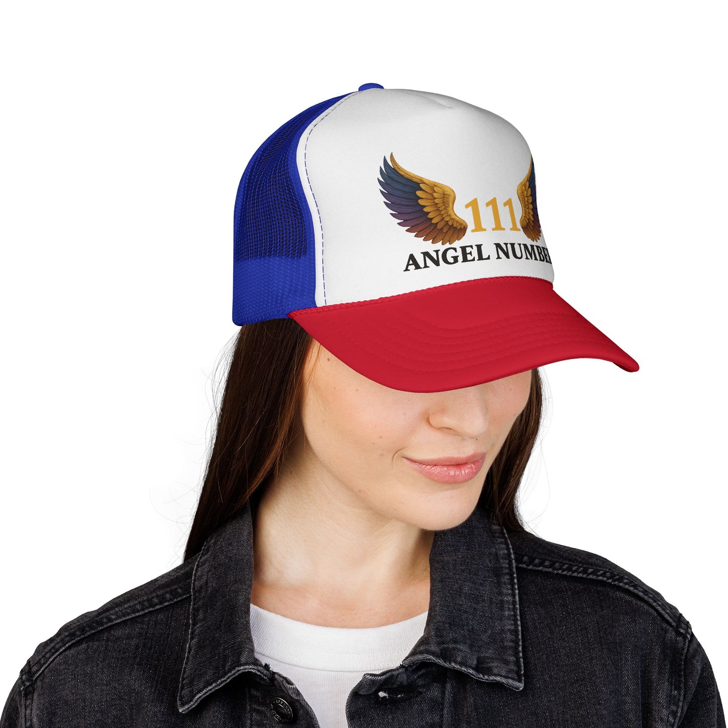 Trucker Cap 111 Angel Number Wings Spiritual Mesh Hat