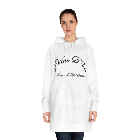 DVine DVor Script Logo Dare To Be Extra Hoodie Dress