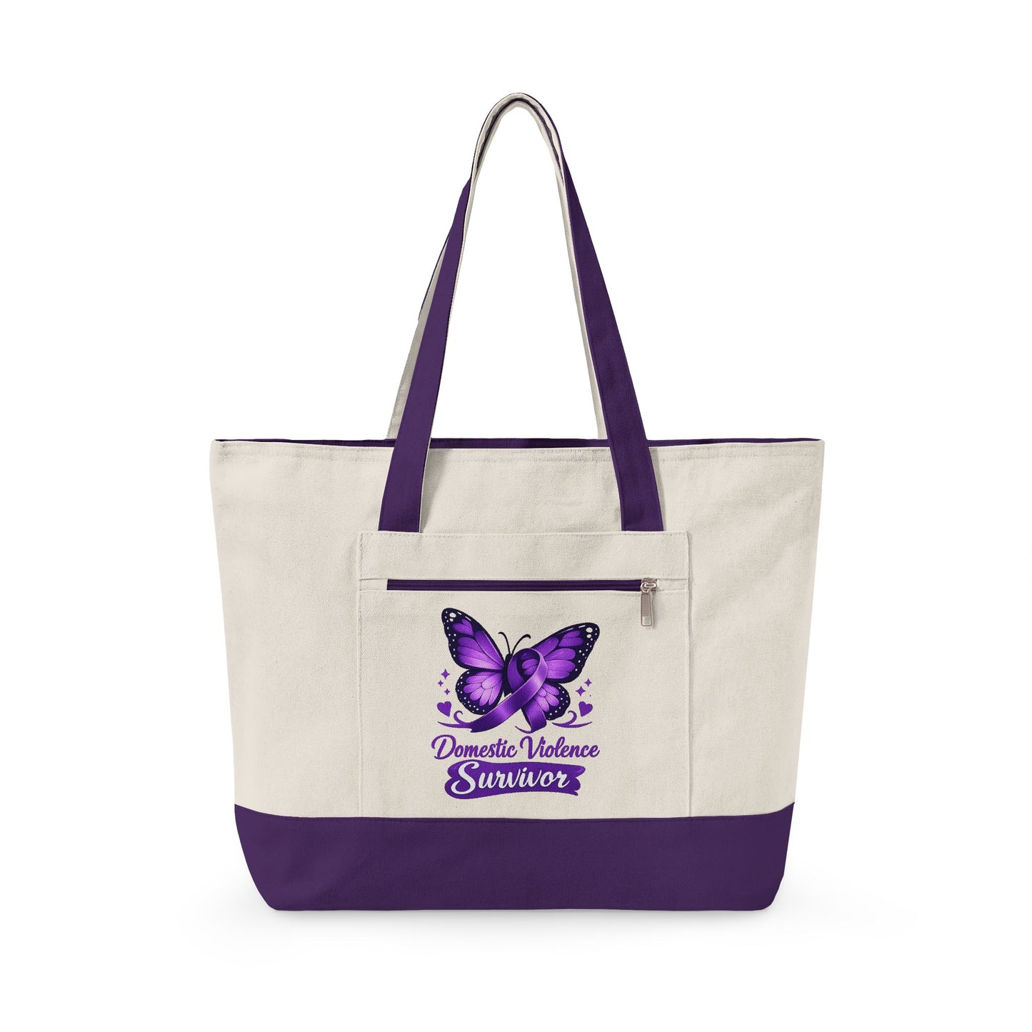 Domestic Violence Survivor Butterfly Canvas Tote