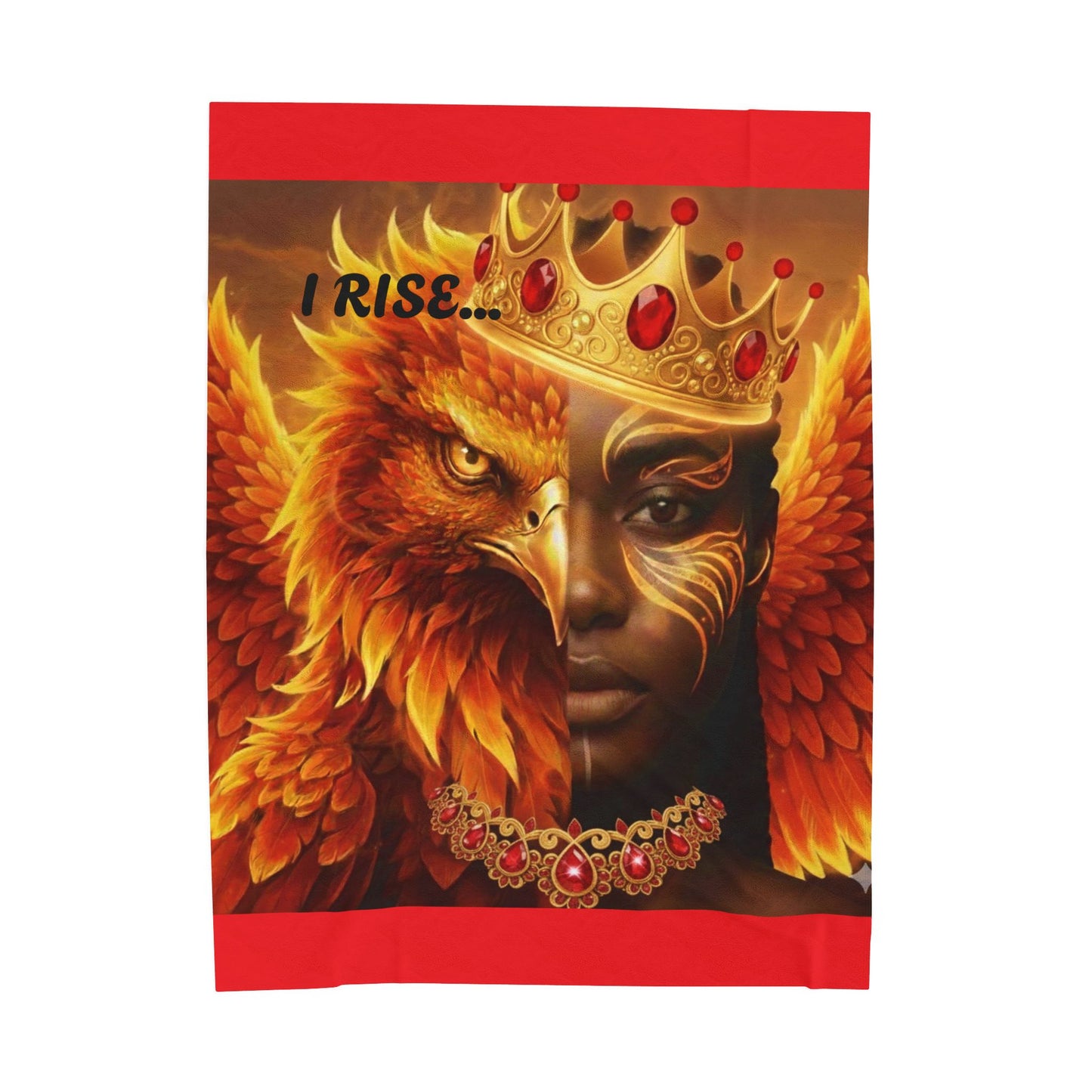 Rising Woman Velveteen Plush Blanket