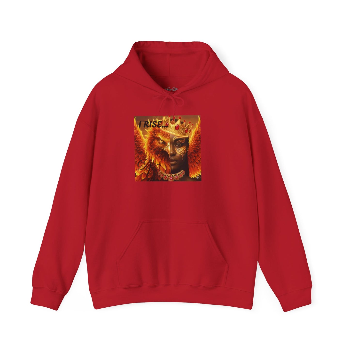 Hoodie — "I Rise" Fiery Queen Graphic Pullover