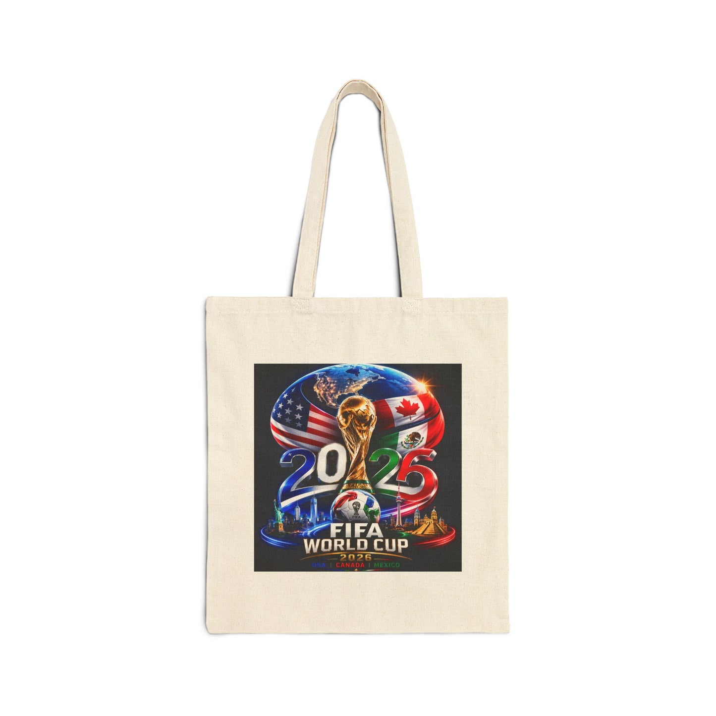 2025 FIFA World Cup Tote Bag — Soccer Fan Canvas Grocery Tote