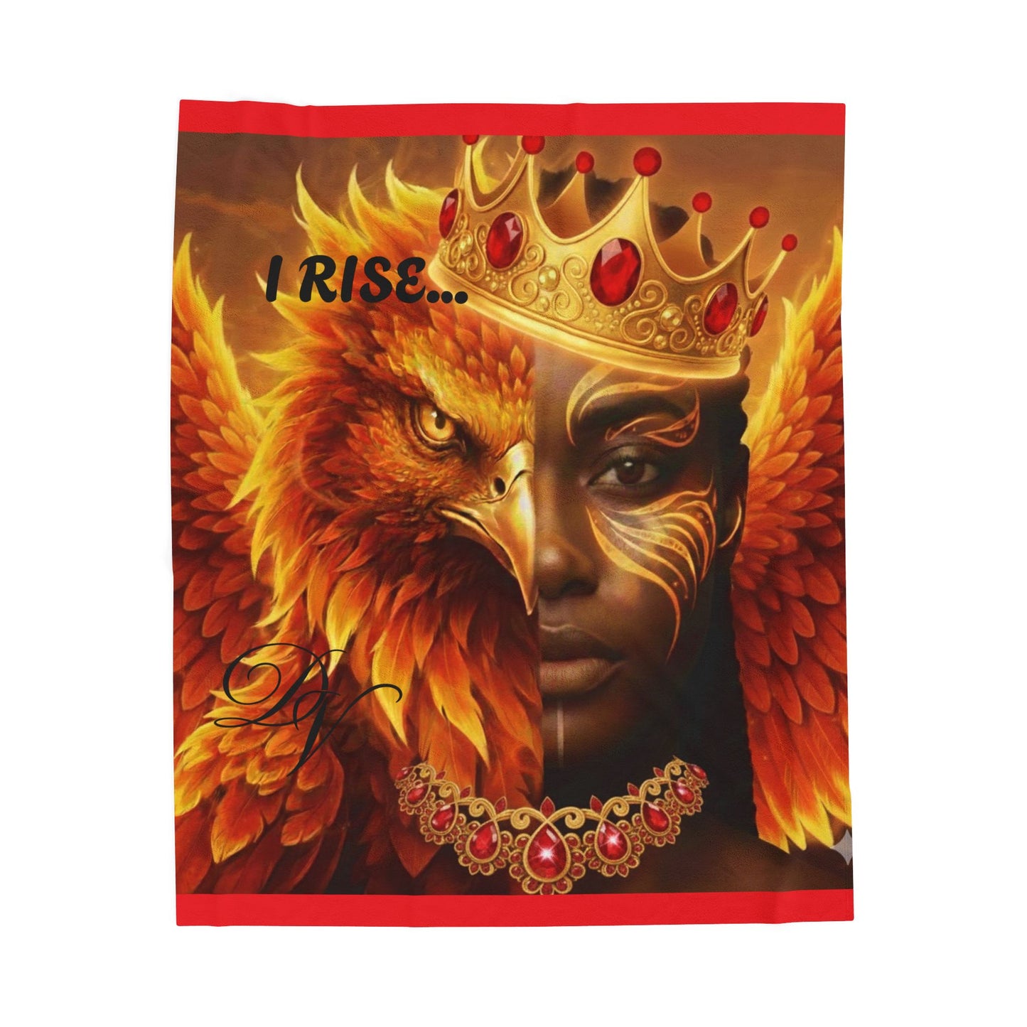 Rising Woman Velveteen Plush Blanket