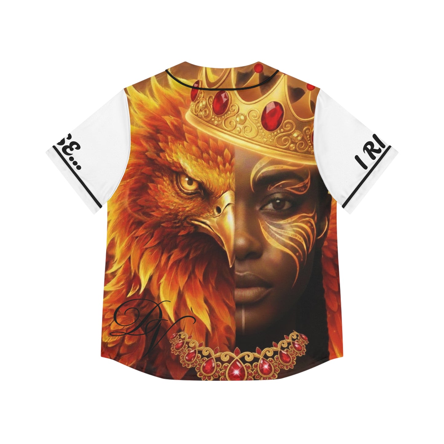 I Rise Phoenix Queen Baseball Jersey — Women's All-Over Print