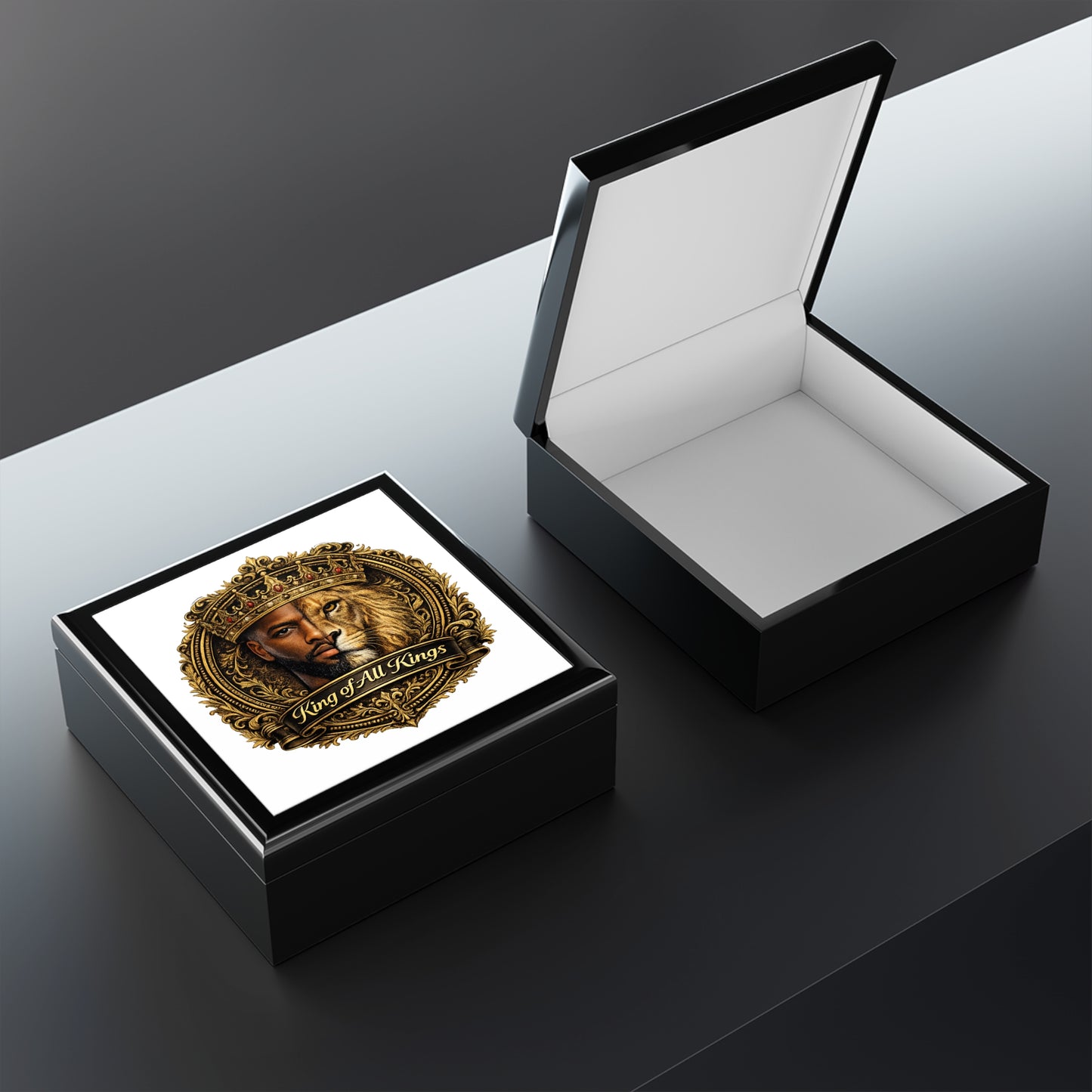 Jewelry Box — "King of All Kings" Regal Lion & King Keepsake Box