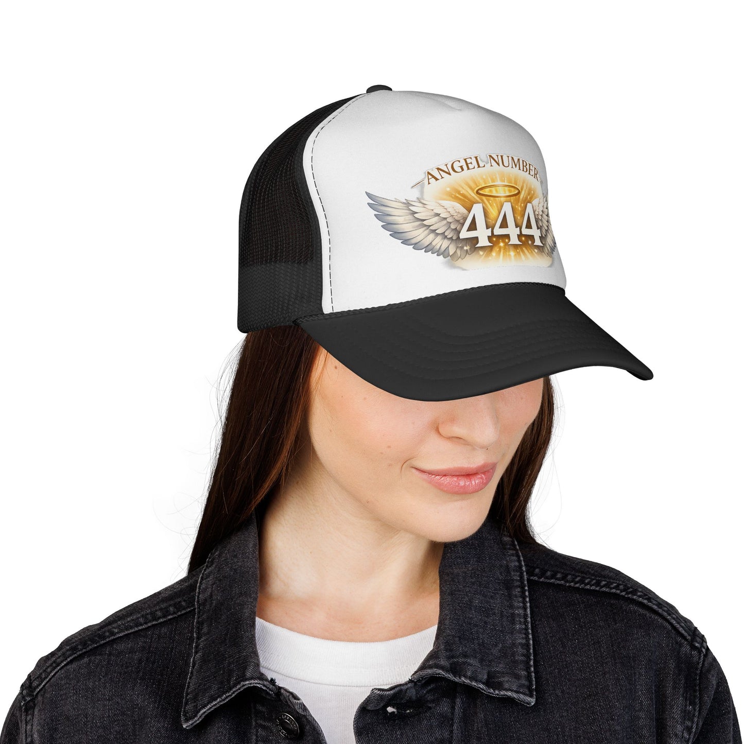 Angel Number 444 Spiritual Winged Halo Trucker Cap