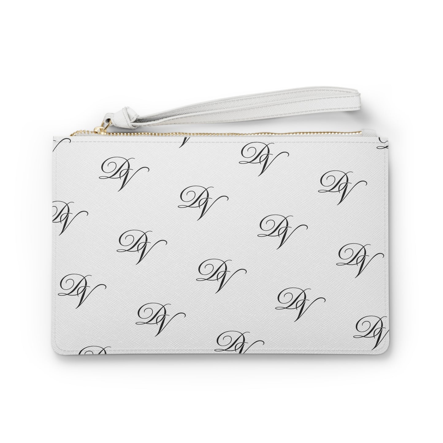 DVine DVor Elegant DV Script Pattern Wristlet