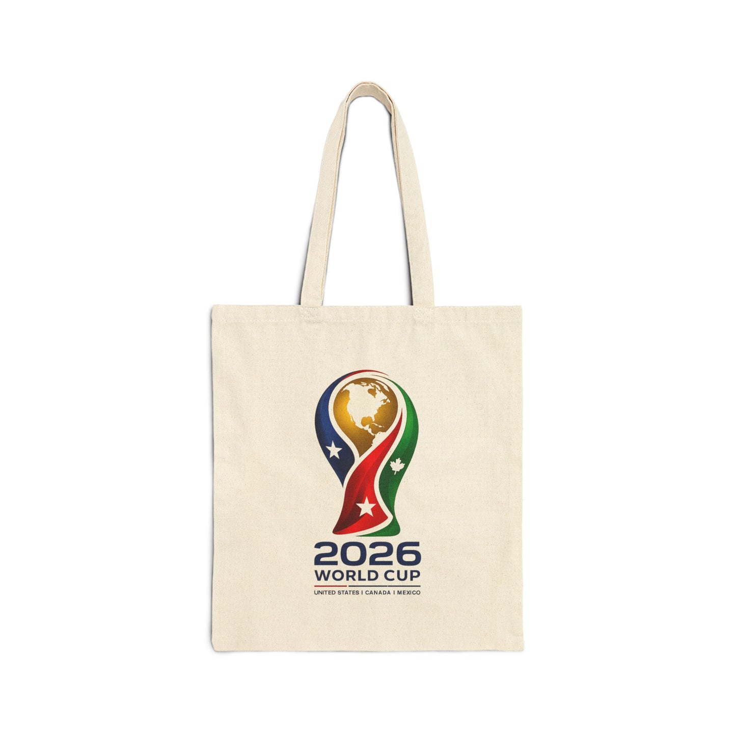 2026 World Cup Cotton Tote Bag – Soccer Fan Canvas Shopper