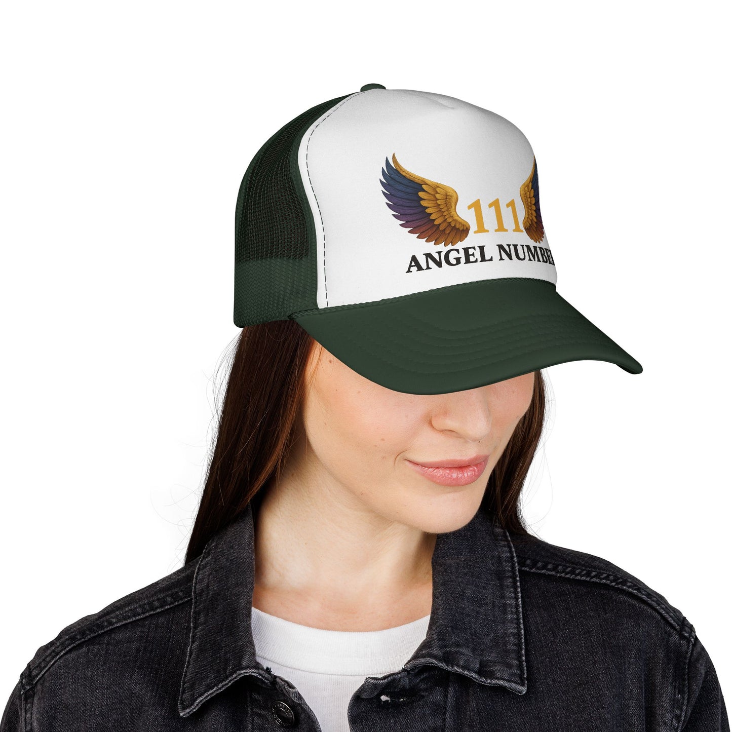 Trucker Cap 111 Angel Number Wings Spiritual Mesh Hat
