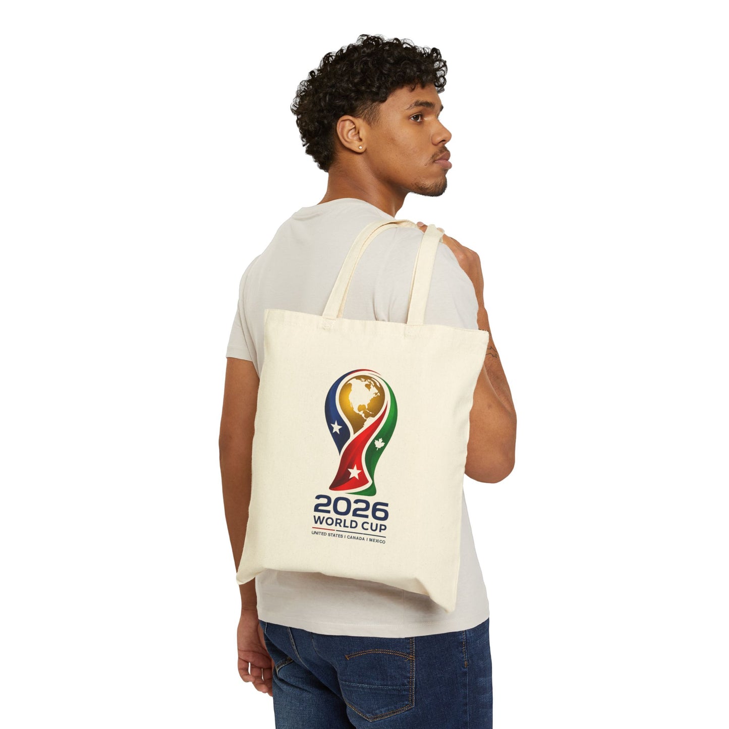 2026 World Cup Cotton Tote Bag – Soccer Fan Canvas Shopper