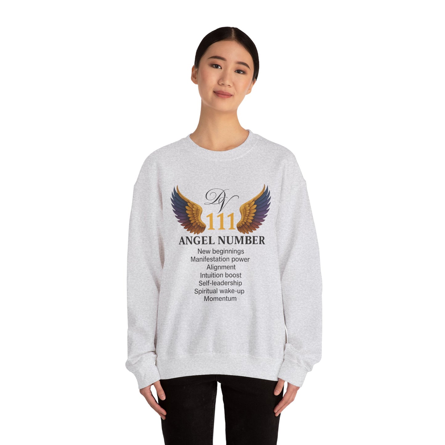Angel Number 111 Spiritual Awakening Crewneck Manifestation & Alignment