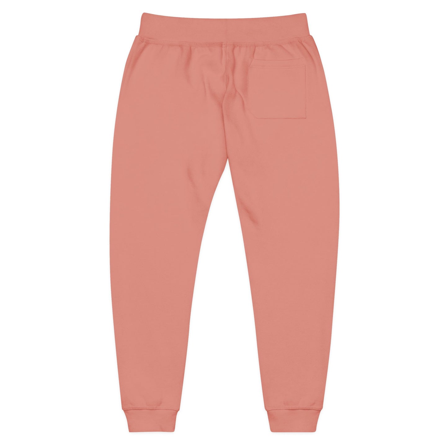 Embroidered Monogram Fleece Sweatpants — Cozy Coral Joggers