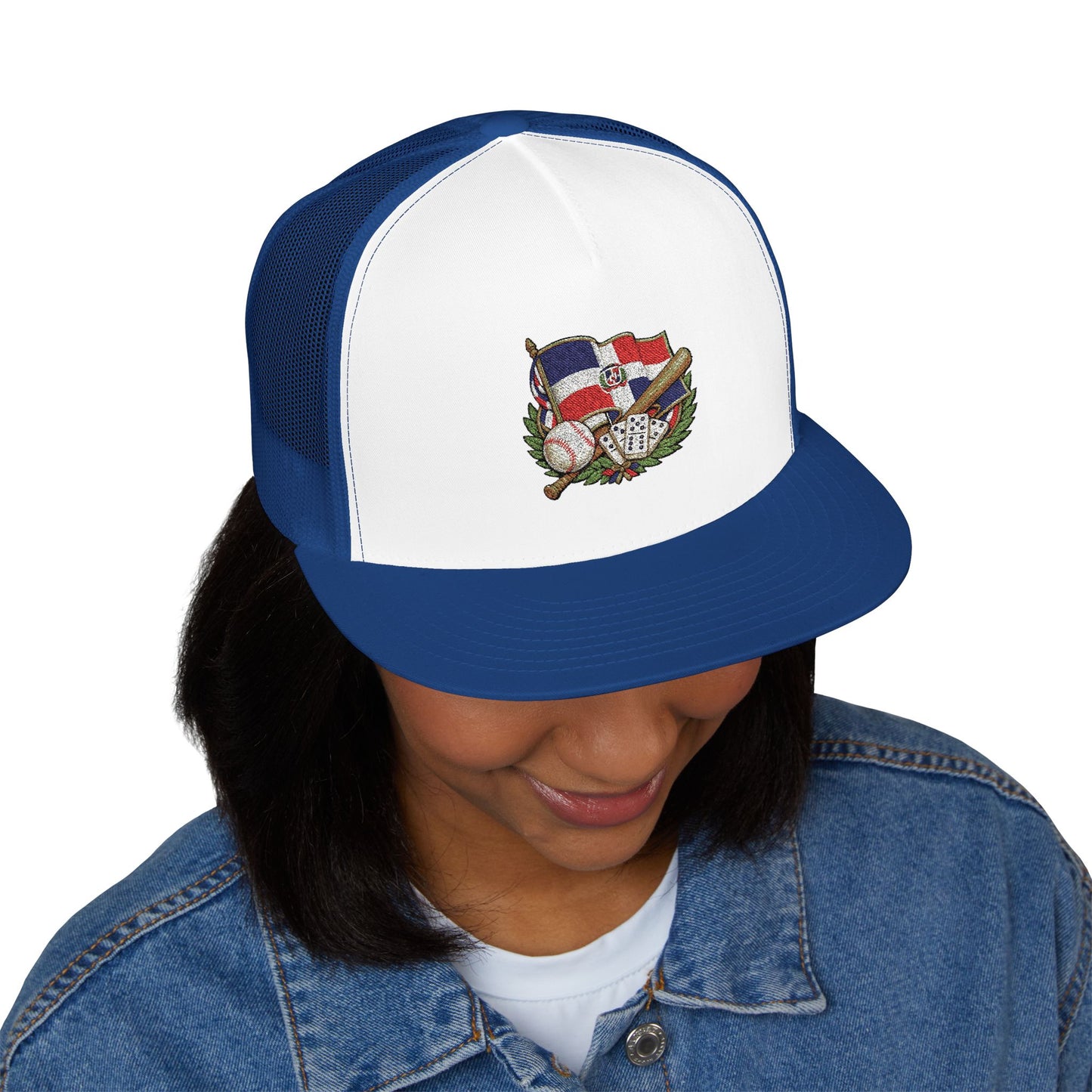 Dominican Republic Embroidered Vintage State Flag Trucker Cap