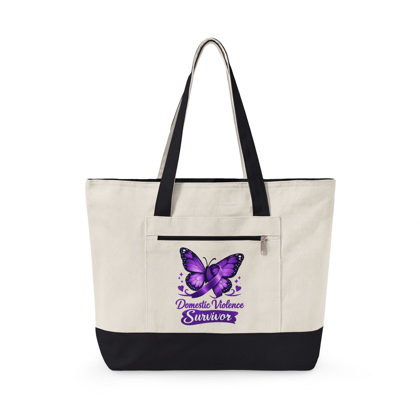 Domestic Violence Survivor Butterfly Canvas Tote