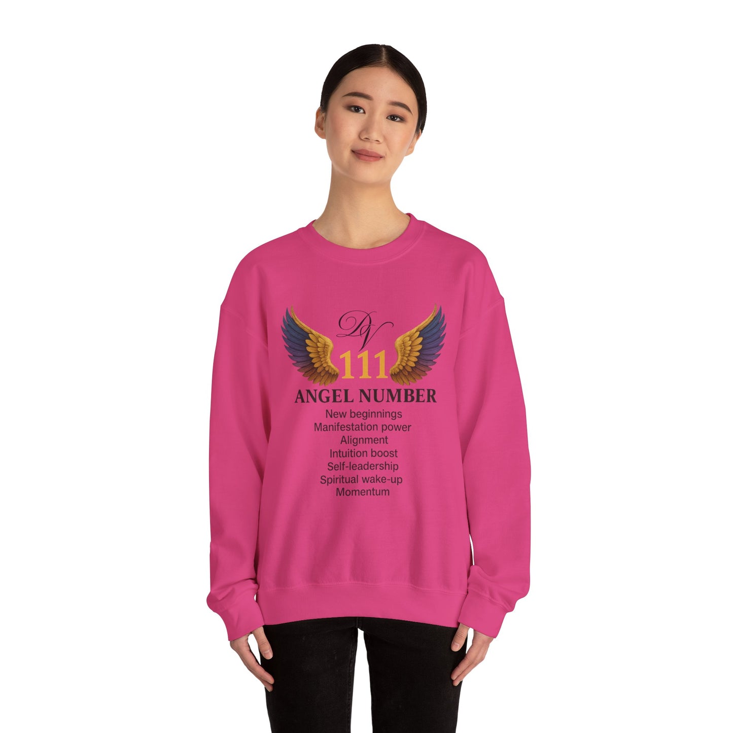 Angel Number 111 Spiritual Awakening Crewneck Manifestation & Alignment