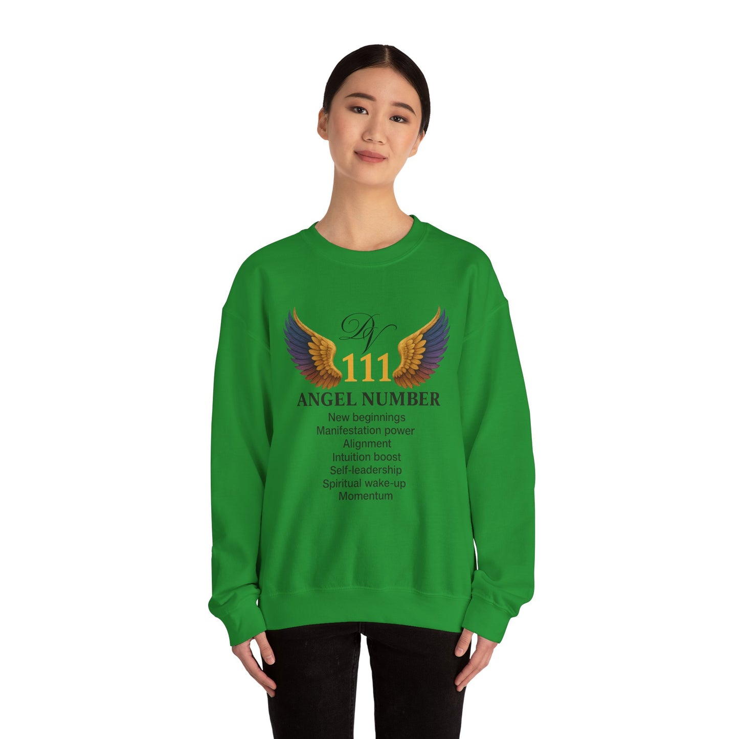 Angel Number 111 Spiritual Awakening Crewneck Manifestation & Alignment