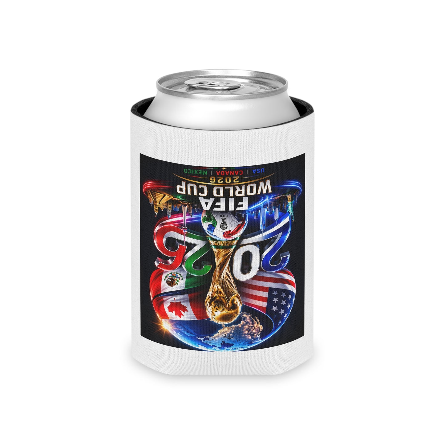 FIFA World Cup 2026 Can Cooler – USA Canada Mexico Soccer Koozie