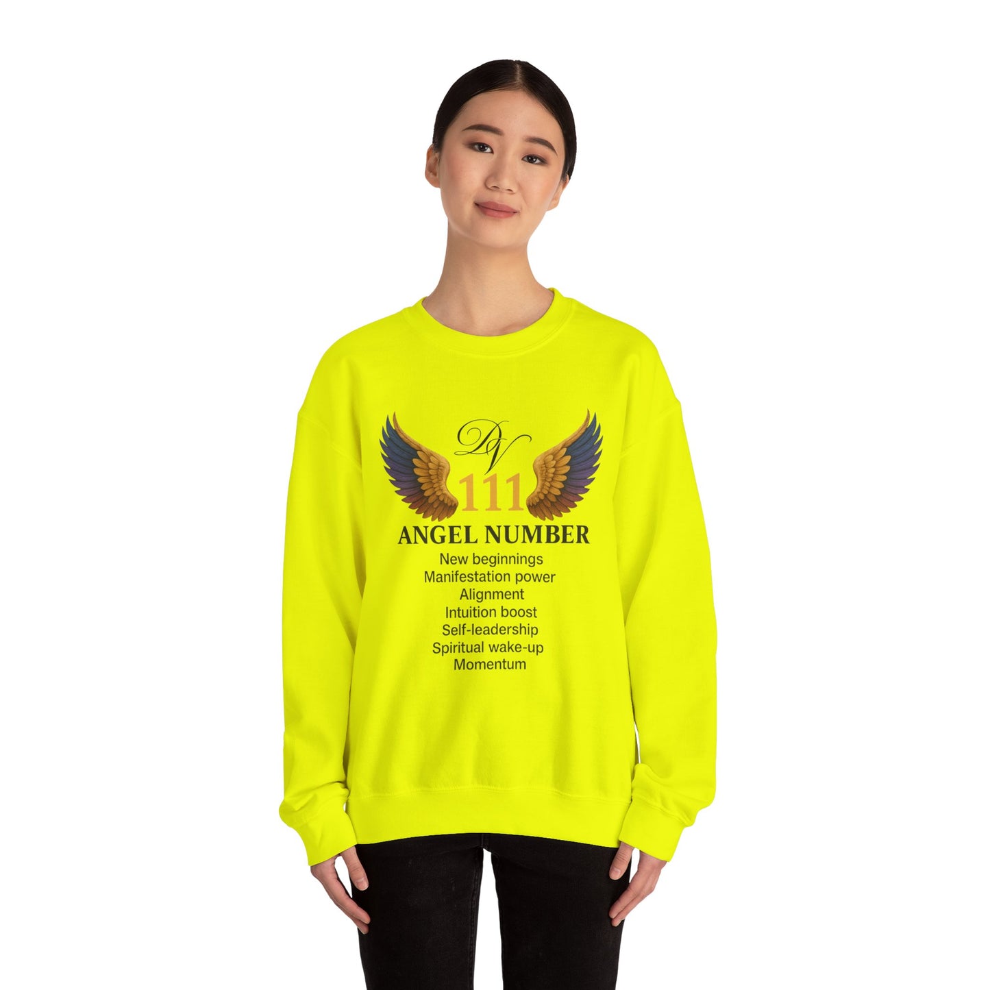Angel Number 111 Spiritual Awakening Crewneck Manifestation & Alignment
