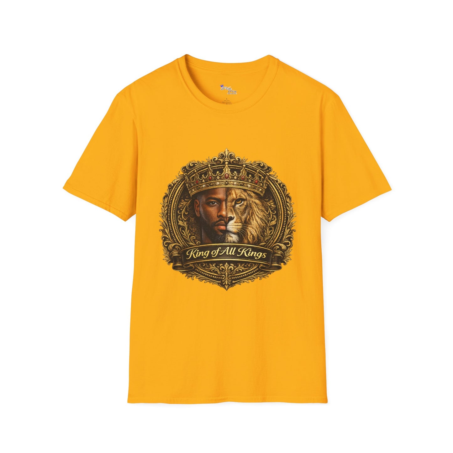 King of All Kings T-Shirt — Regal Lion & Crown Christian Faith Tee