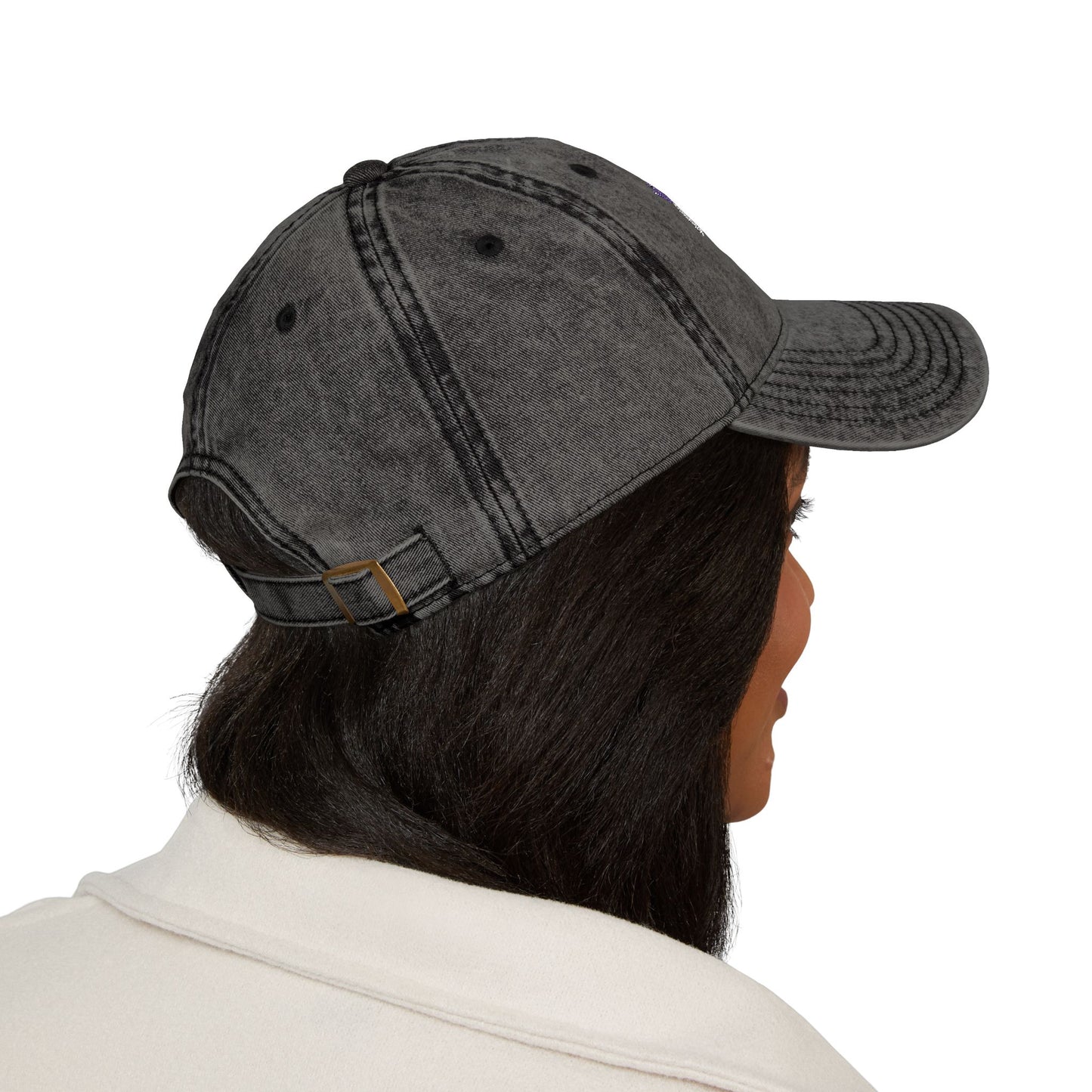 DVine DVor Vintage Embroidered Cap Retro Distressed Dad Hat with Script Logo