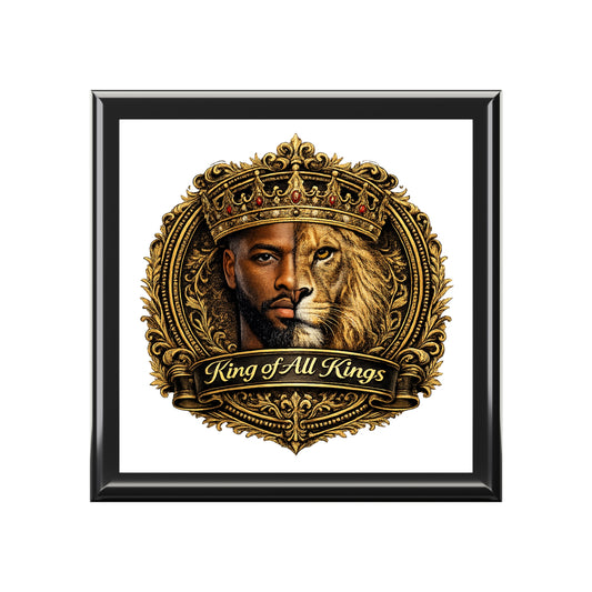 Jewelry Box — "King of All Kings" Regal Lion & King Keepsake Box
