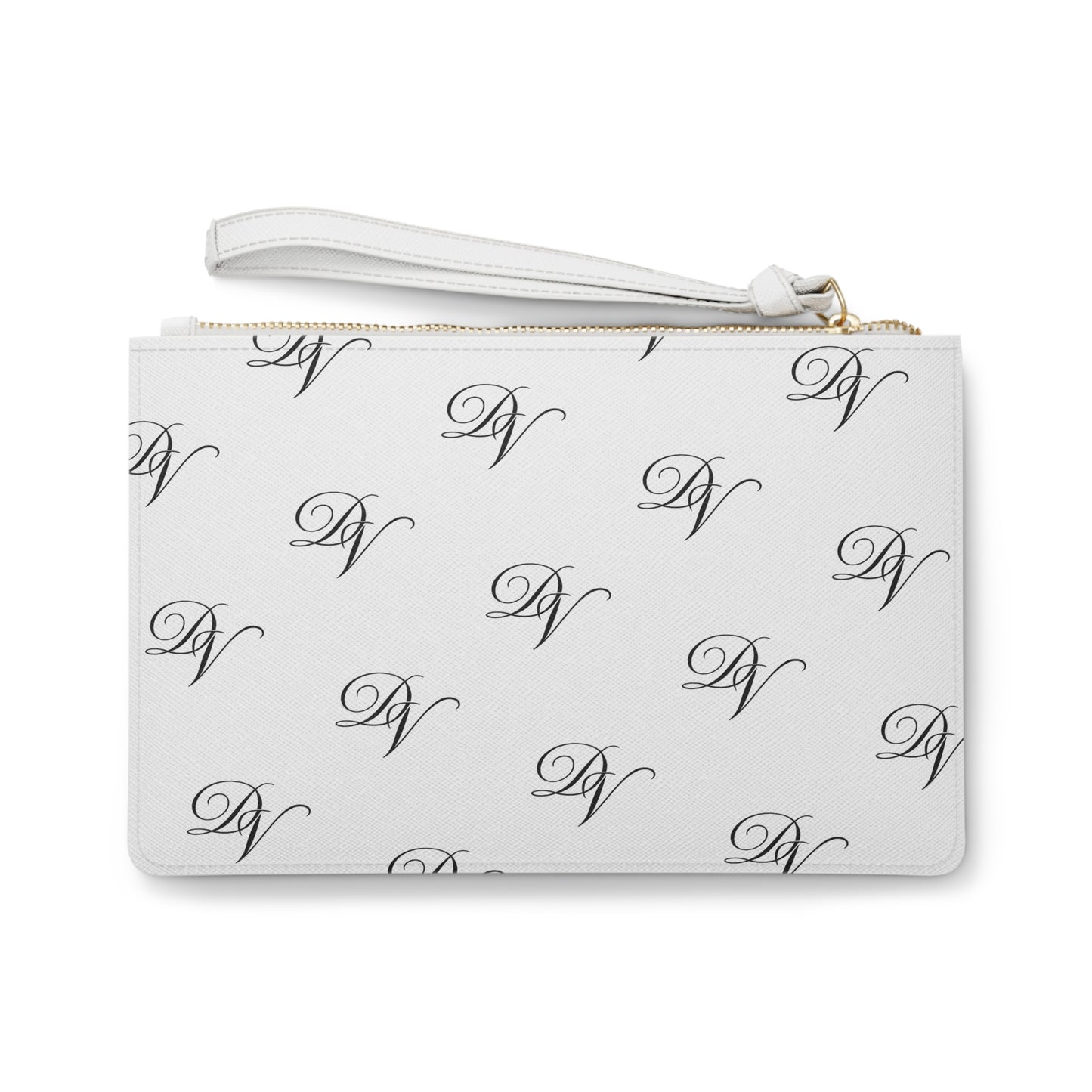 DVine DVor Elegant DV Script Pattern Wristlet