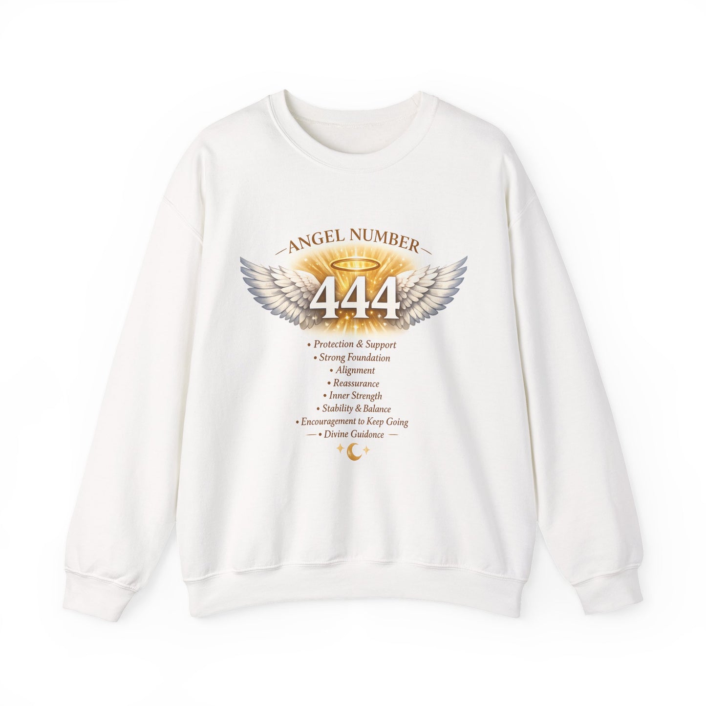 Angel Number 444 Spiritual Protection & Support Crewneck