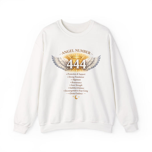 Angel Number 444 Spiritual Protection & Support Crewneck
