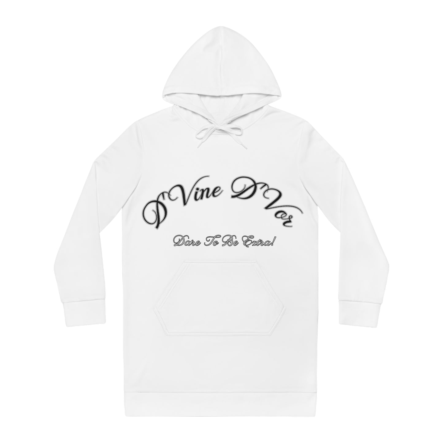 DVine DVor Script Logo Dare To Be Extra Hoodie Dress