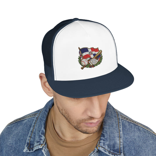 Dominican Republic Embroidered Vintage State Flag Trucker Cap
