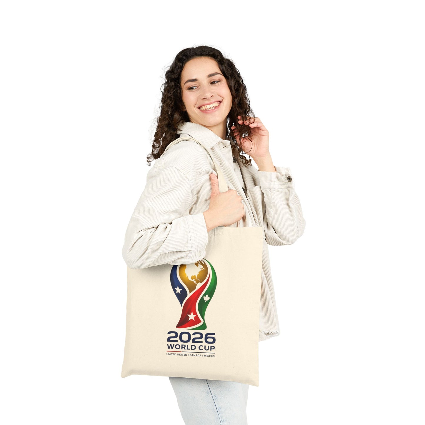 2026 World Cup Cotton Tote Bag – Soccer Fan Canvas Shopper