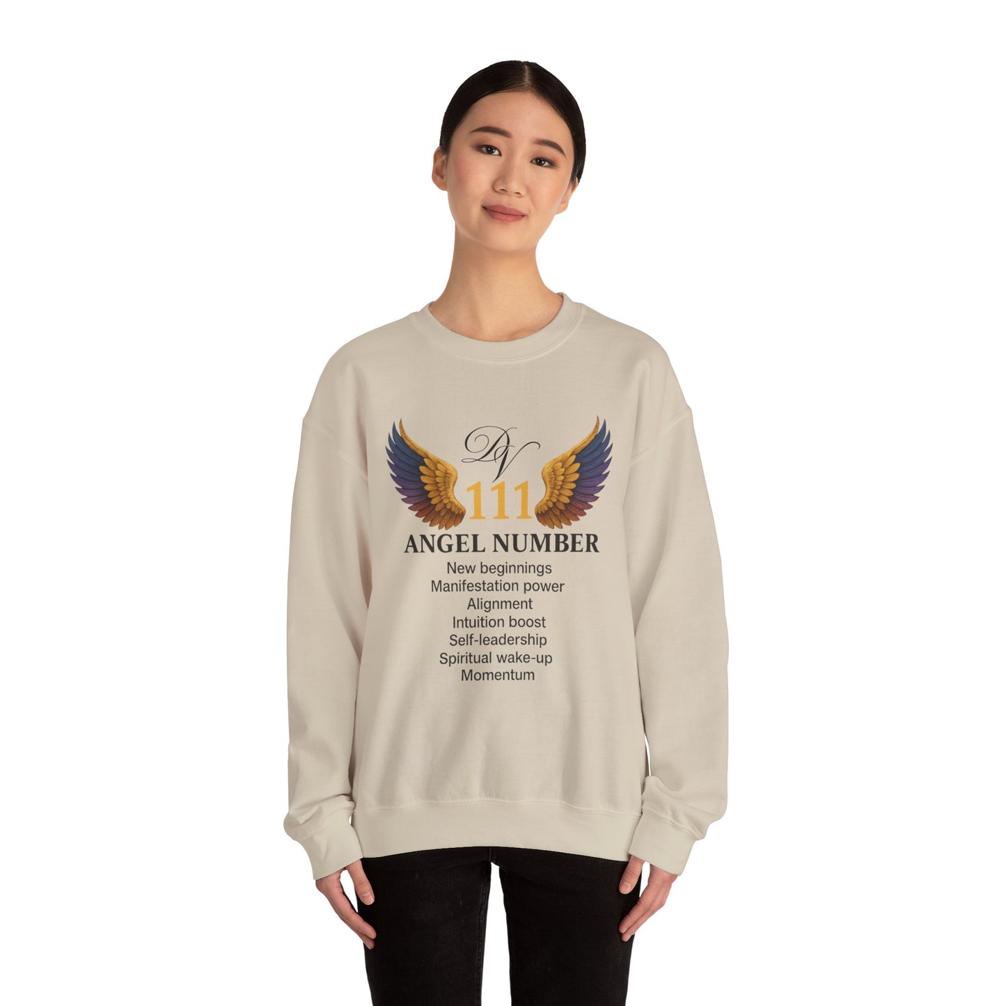 Angel Number 111 Spiritual Awakening Crewneck Manifestation & Alignment