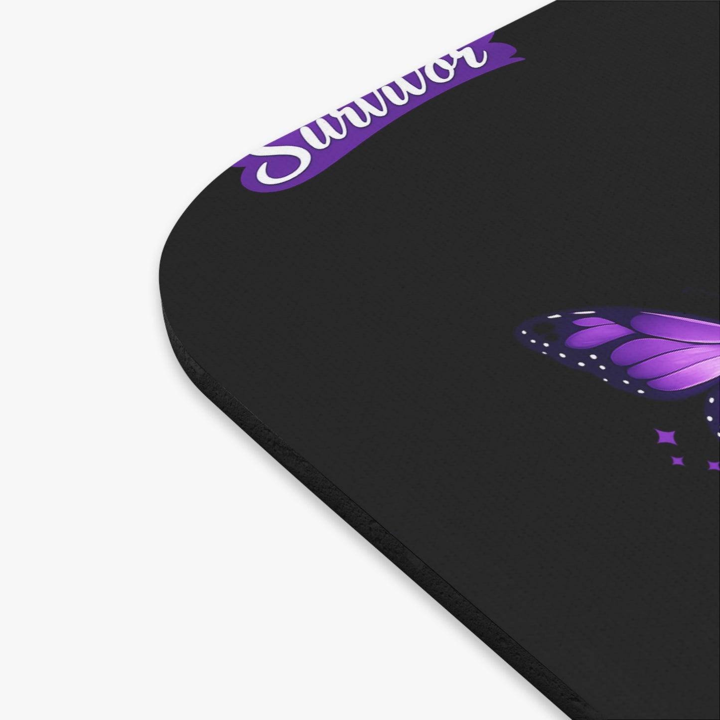 Domestic Violence Survivor Purple Butterfly Mouse Pad — Awareness Desk Mat