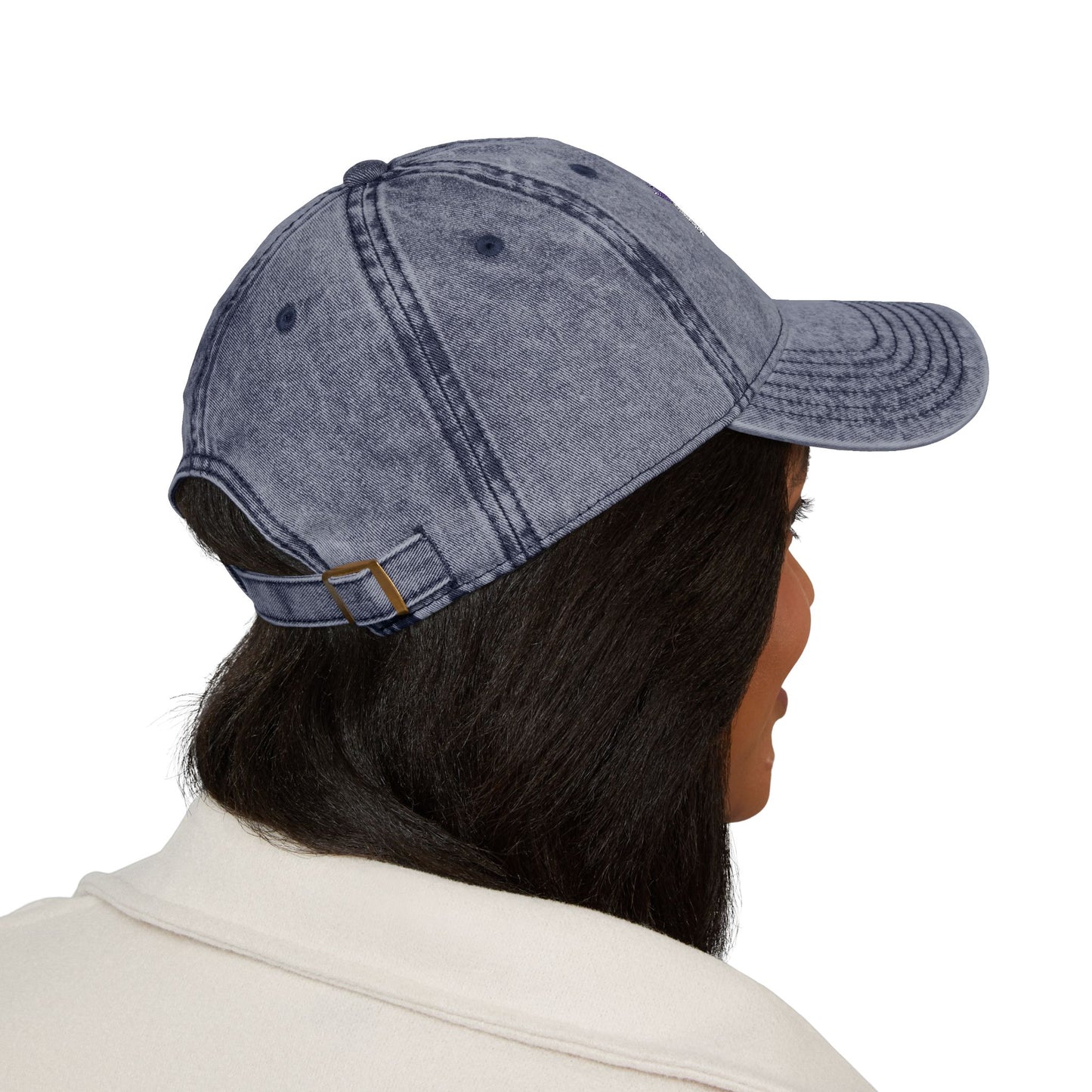 DVine DVor Vintage Embroidered Cap Retro Distressed Dad Hat with Script Logo
