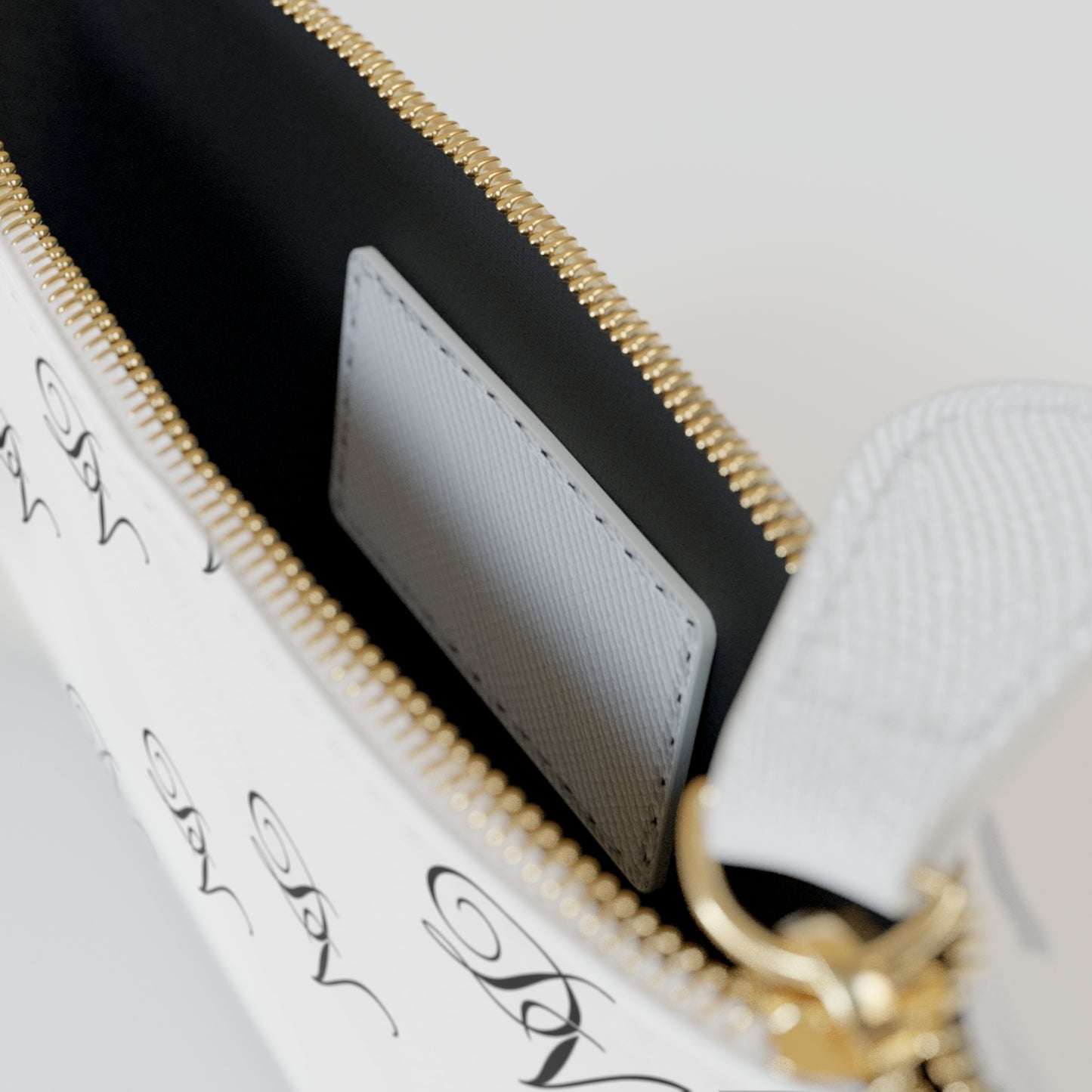 DVine DVor Monogram Pattern Mini Elegant Initial DV Wristlet Purse