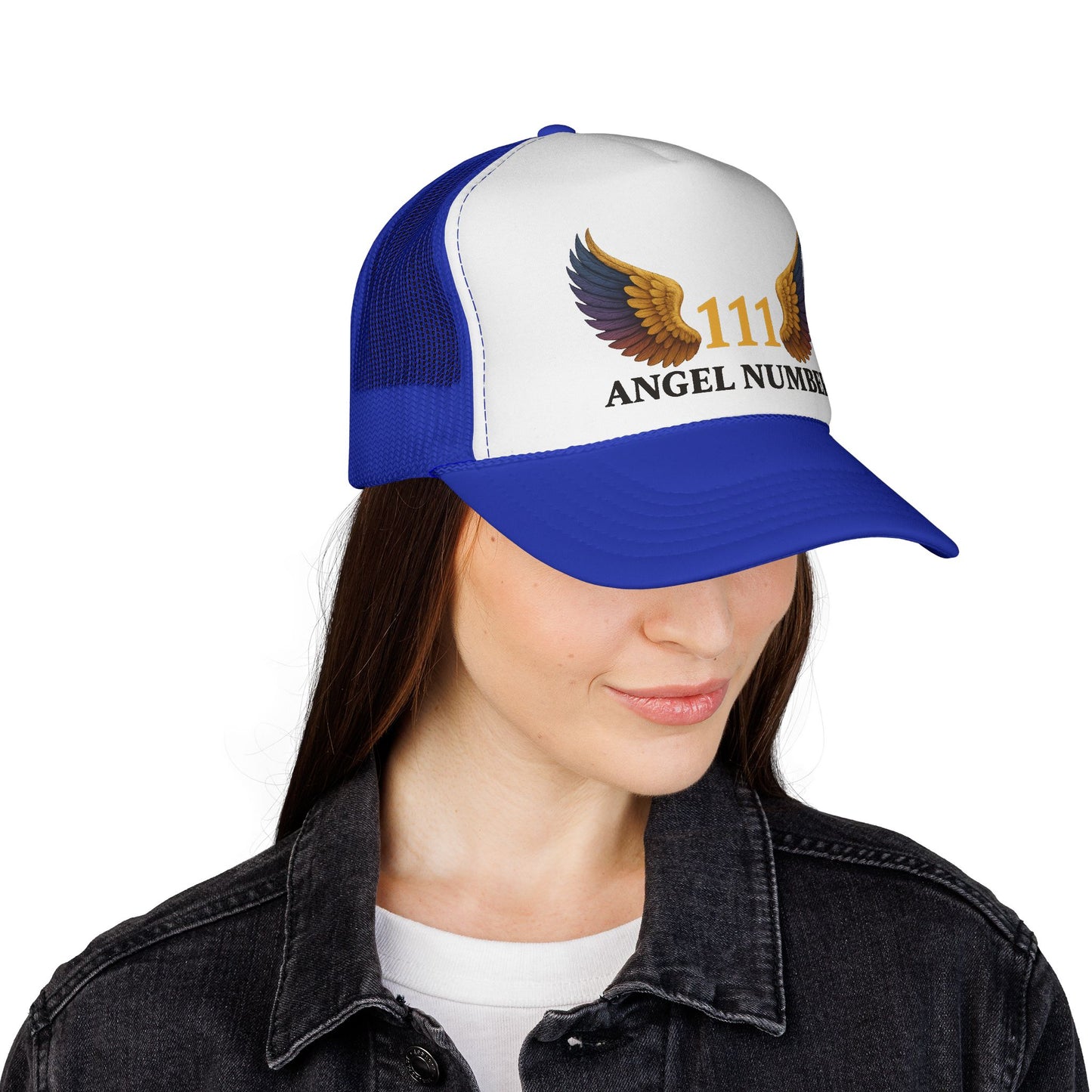 Trucker Cap 111 Angel Number Wings Spiritual Mesh Hat