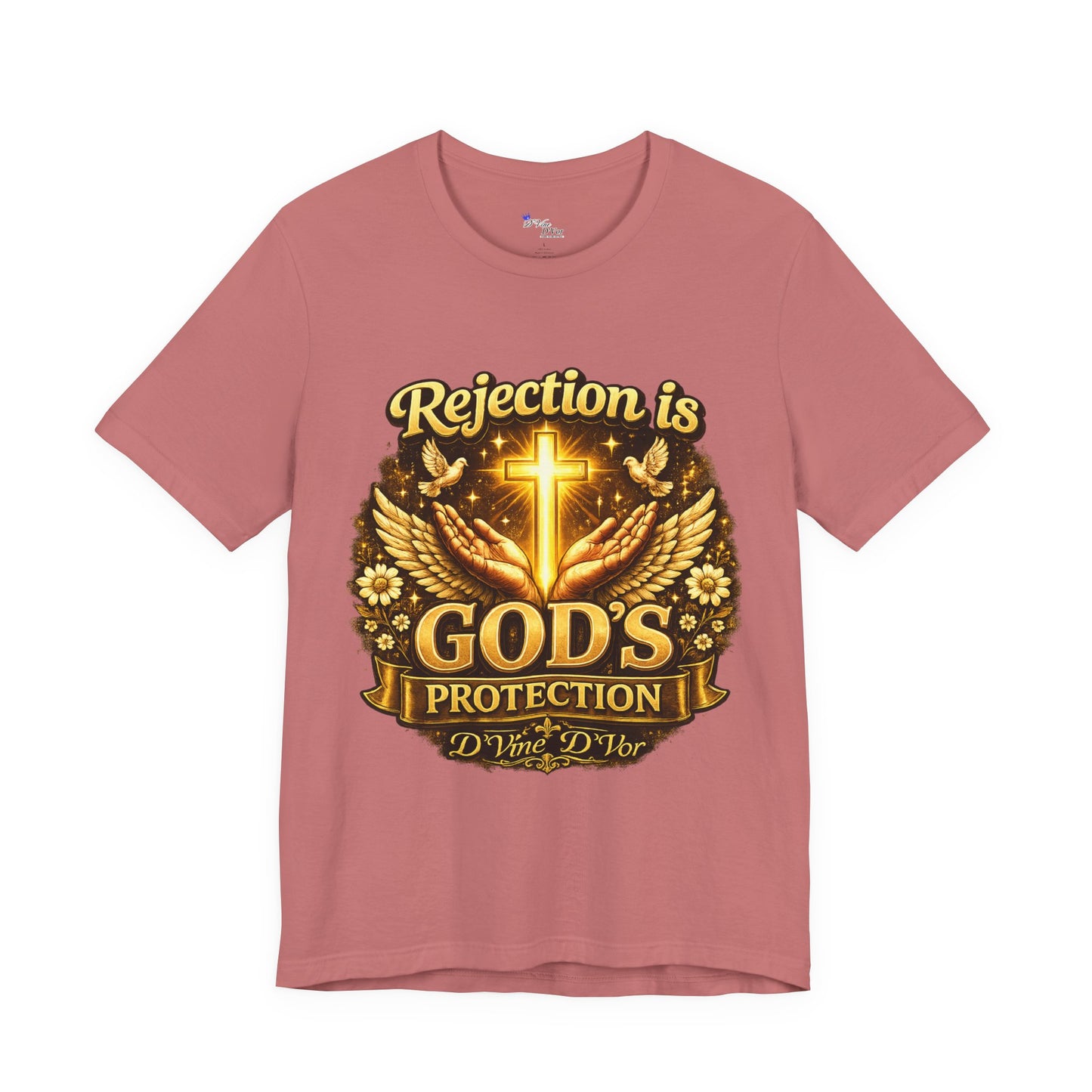 God's Protection Tee — "Rejection is God's Protection" Christian Faith T-Shirt
