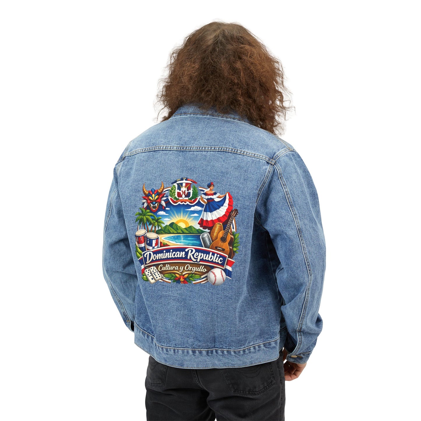 Denim Jacket Dominican Republic Travel Souvenir Back Patch