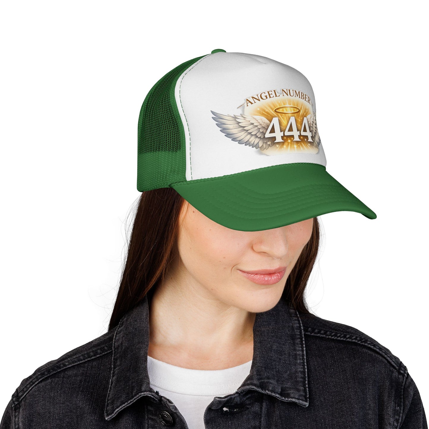 Angel Number 444 Spiritual Winged Halo Trucker Cap