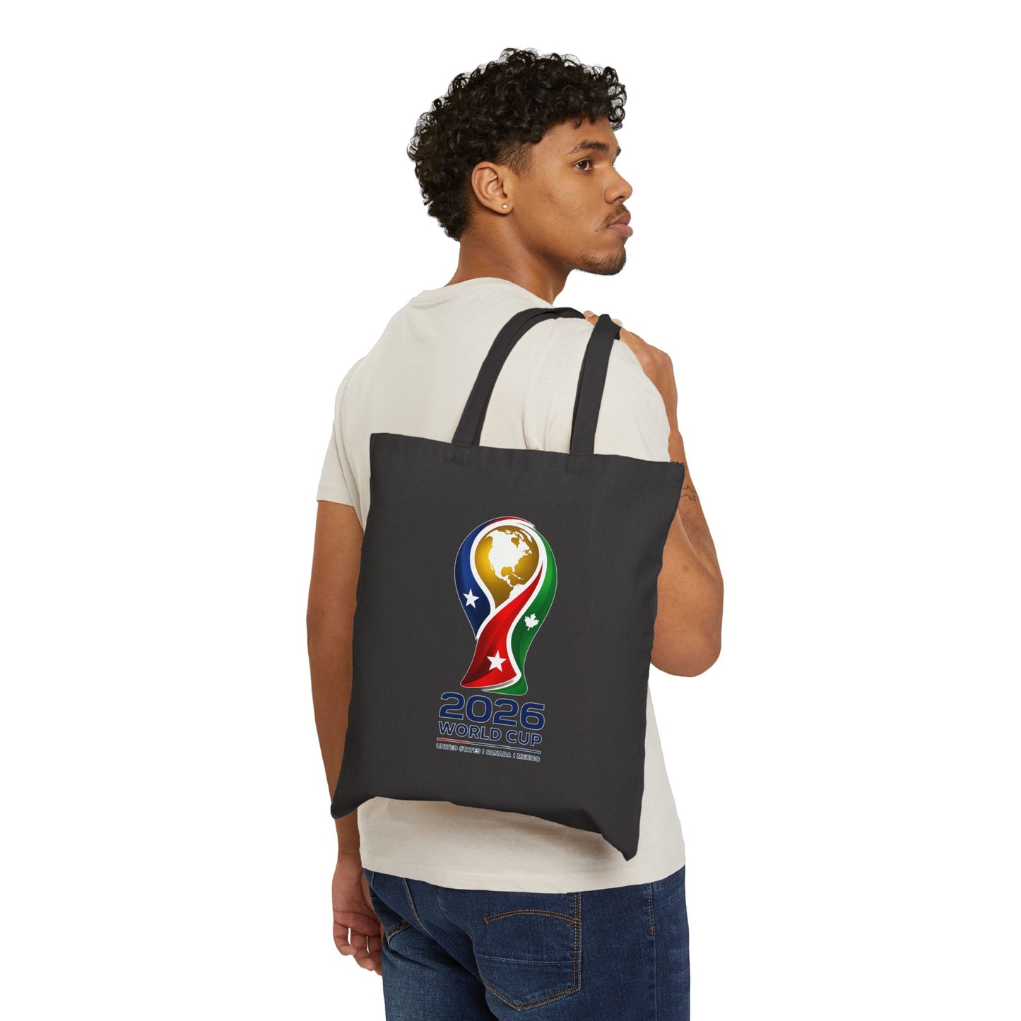 2026 World Cup Cotton Tote Bag – Soccer Fan Canvas Shopper