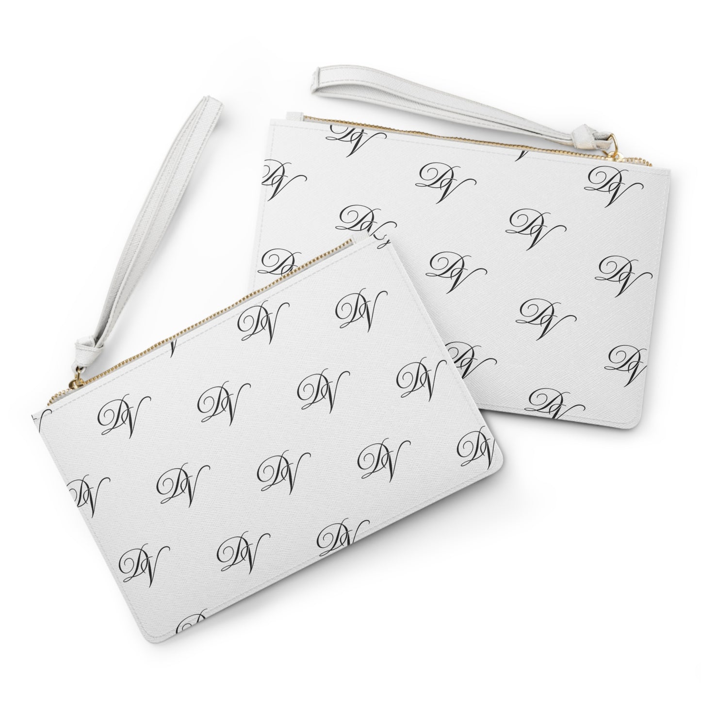 DVine DVor Elegant DV Script Pattern Wristlet