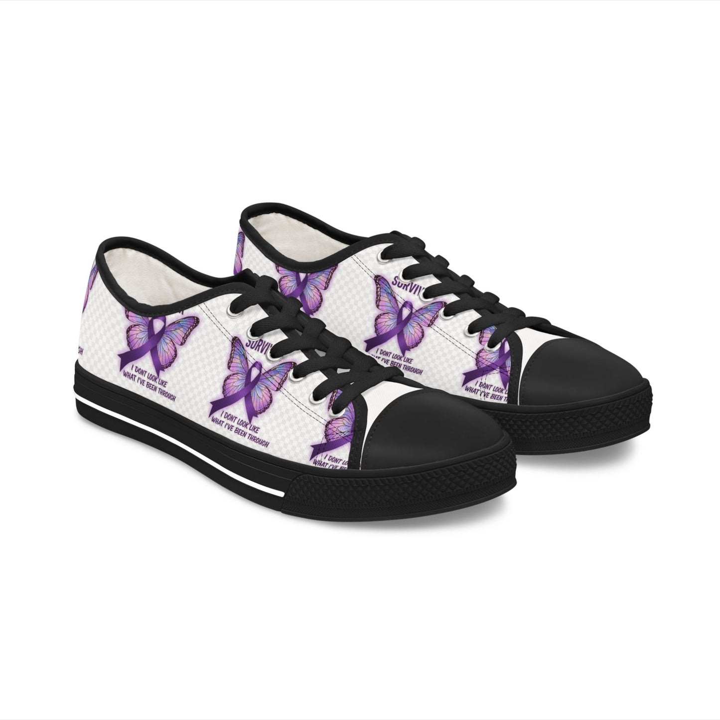 Domestic Violence Awareness Survivor Sneakers I Dont Look Like What Ive Been Through