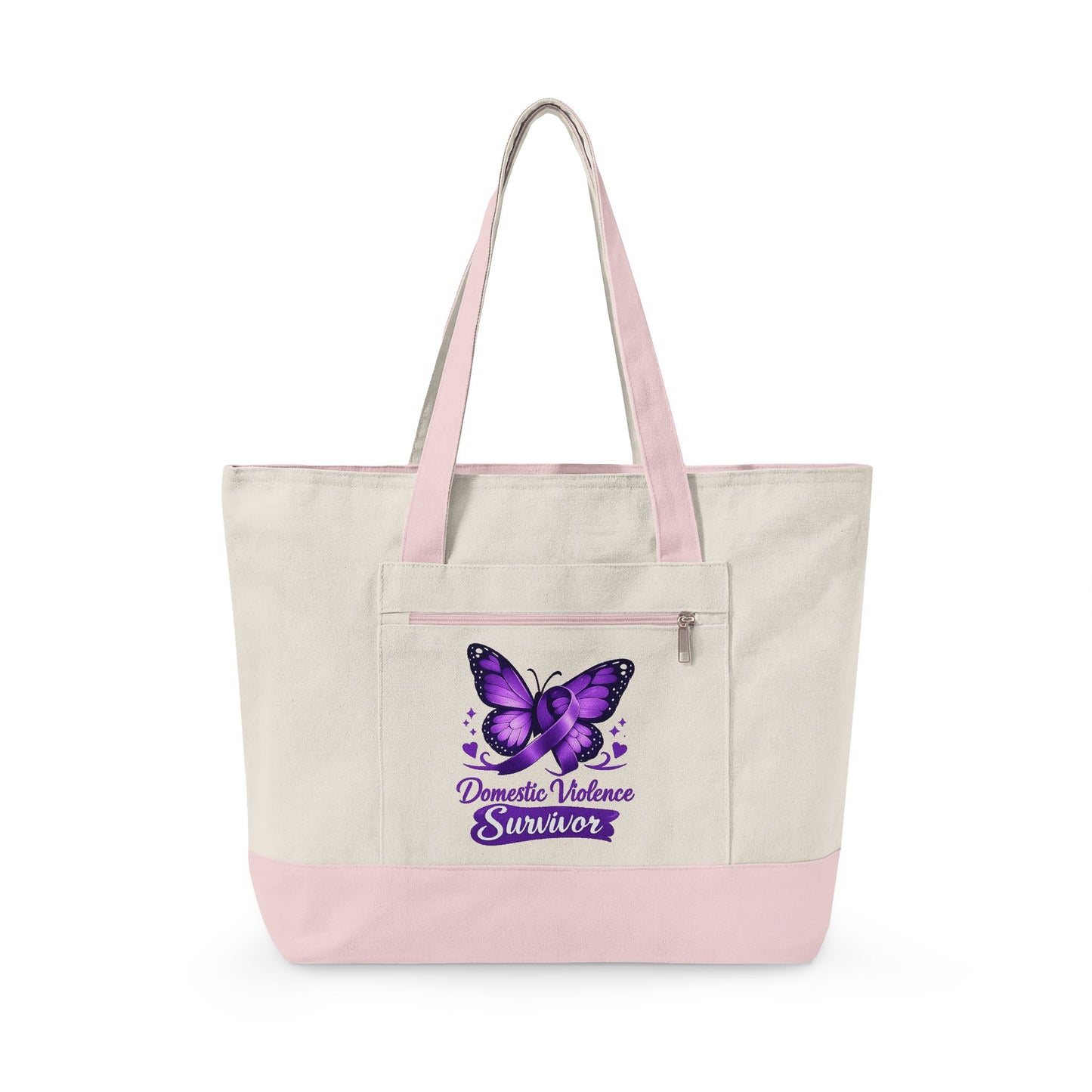 Domestic Violence Survivor Butterfly Canvas Tote