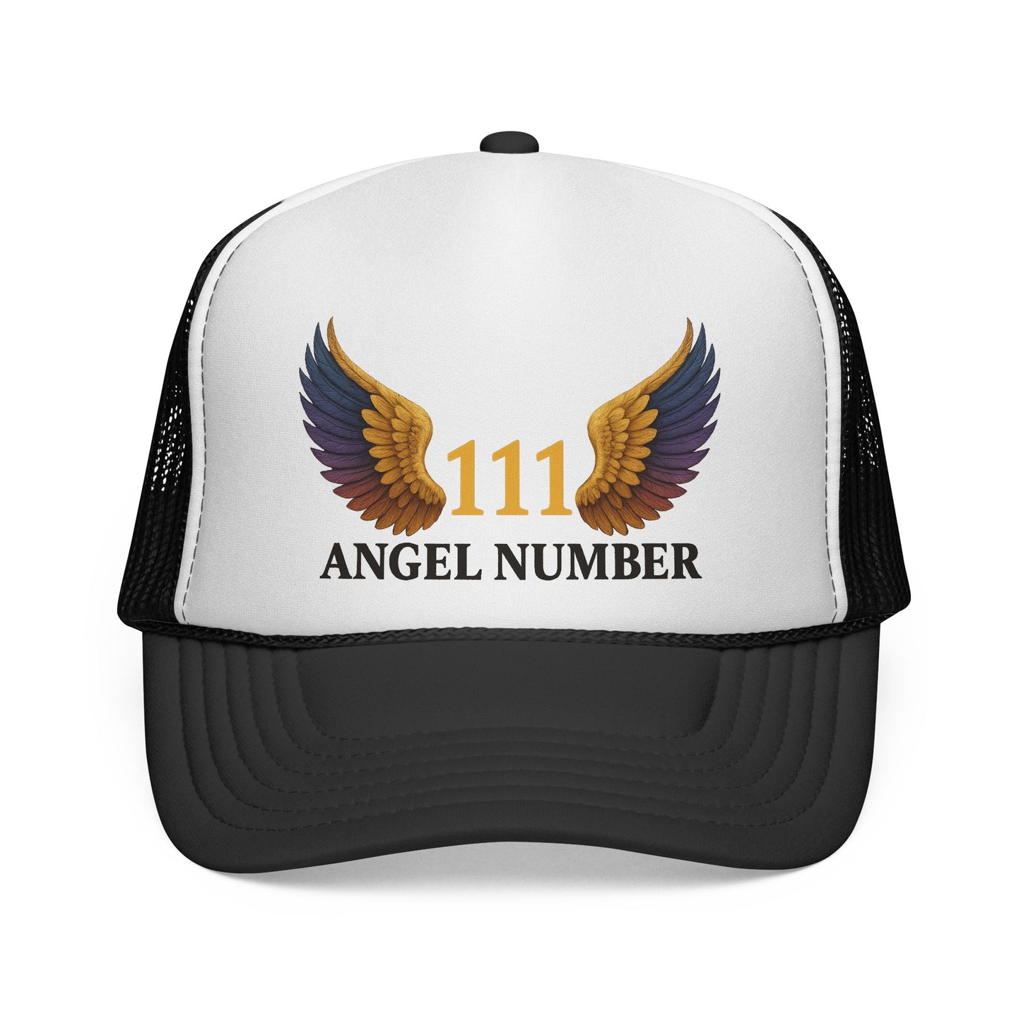 Trucker Cap 111 Angel Number Wings Spiritual Mesh Hat