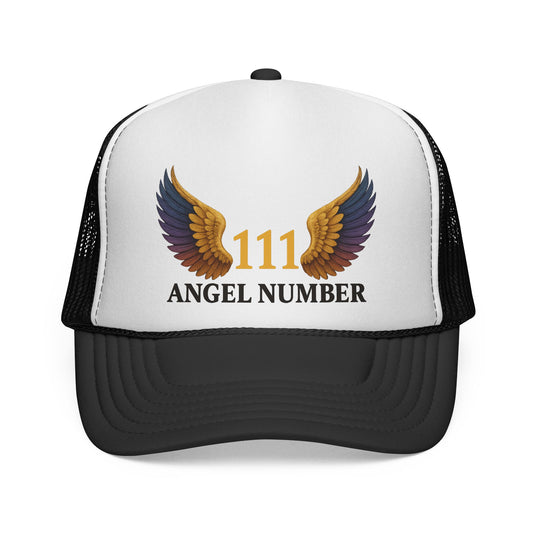 Trucker Cap 111 Angel Number Wings Spiritual Mesh Hat