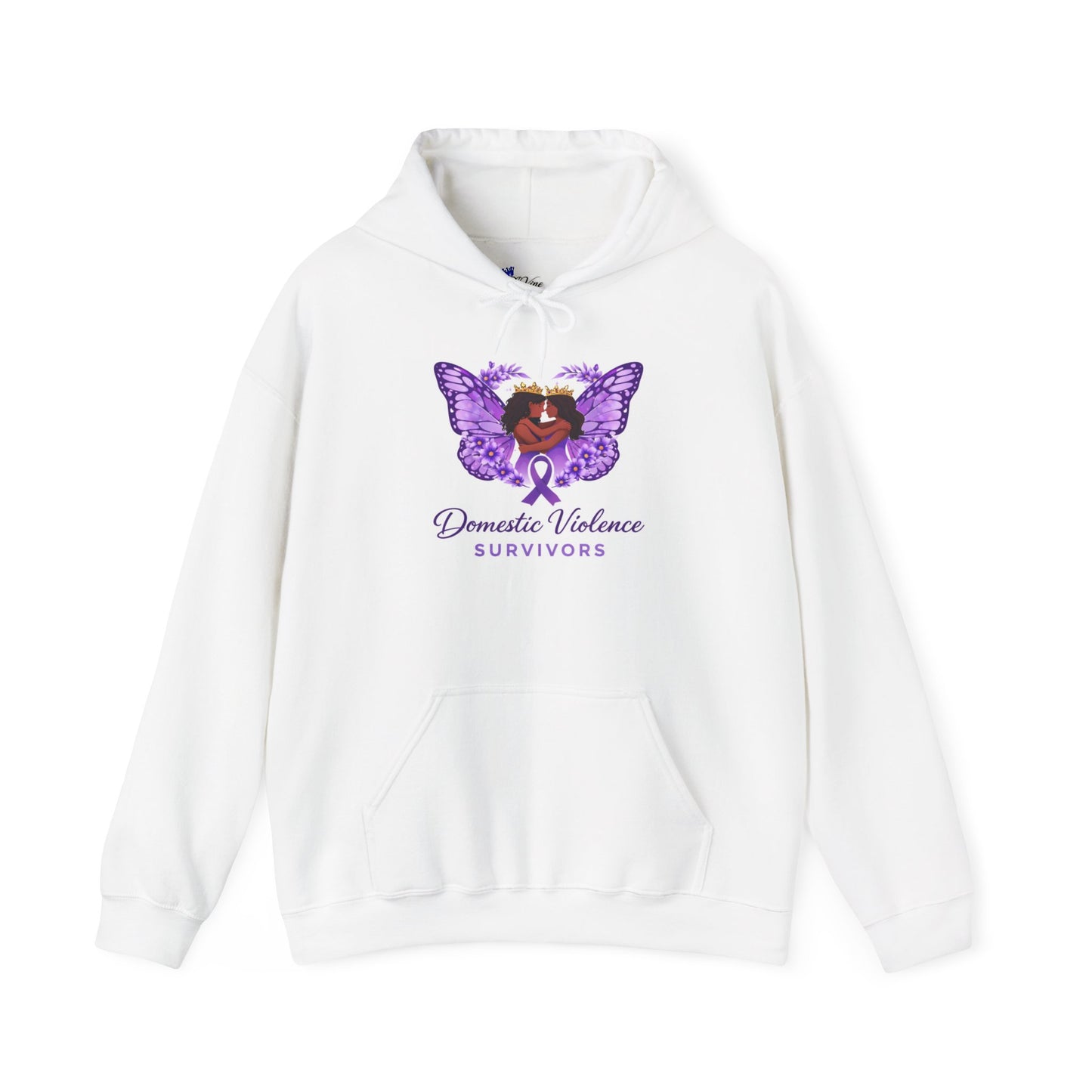 Domestic Violence Survivors Purple Ribbon Butterfly Support Sweatshirt