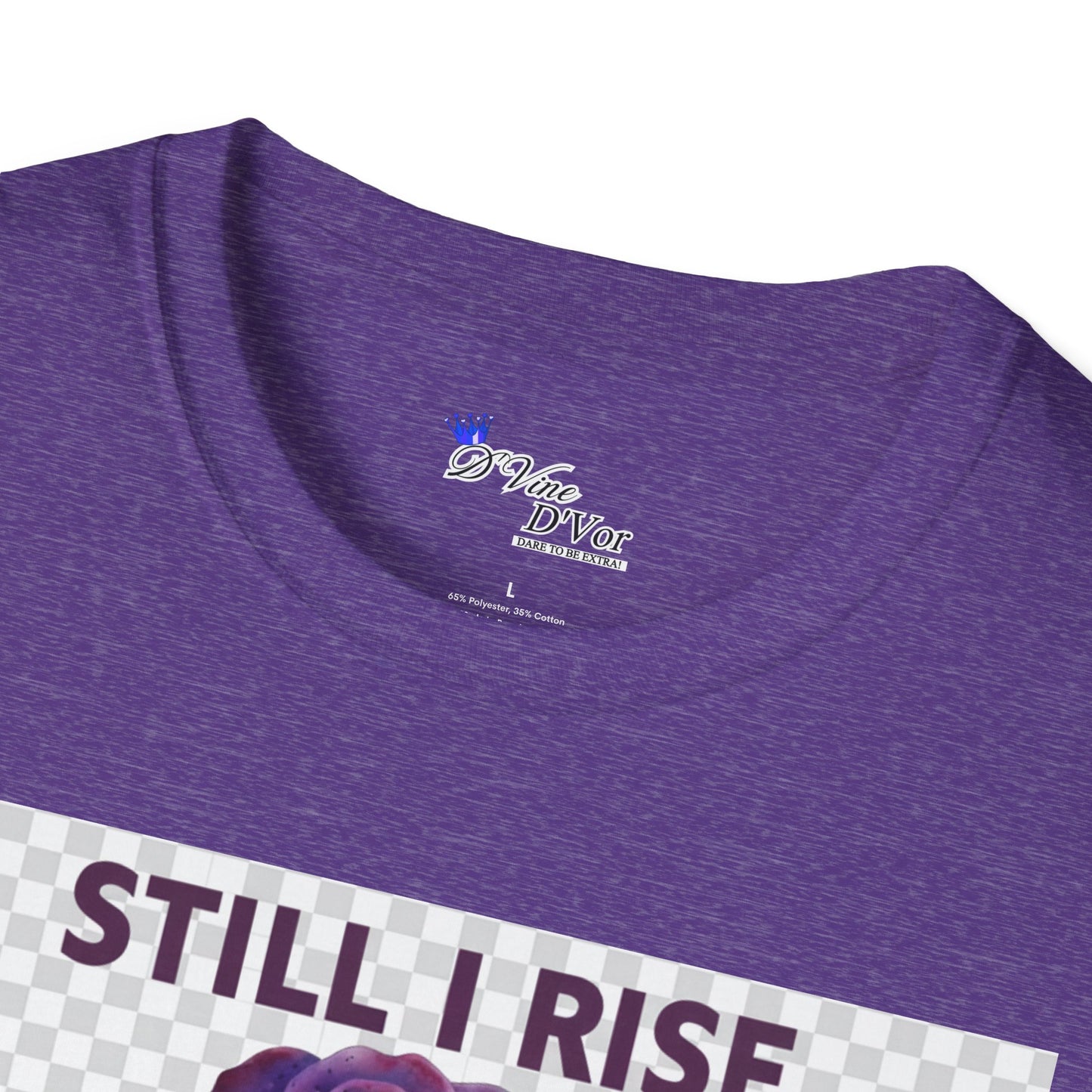 Still I Rise Purple Ribbon Bruised Not Broken Domestic Violence Awareness Tee